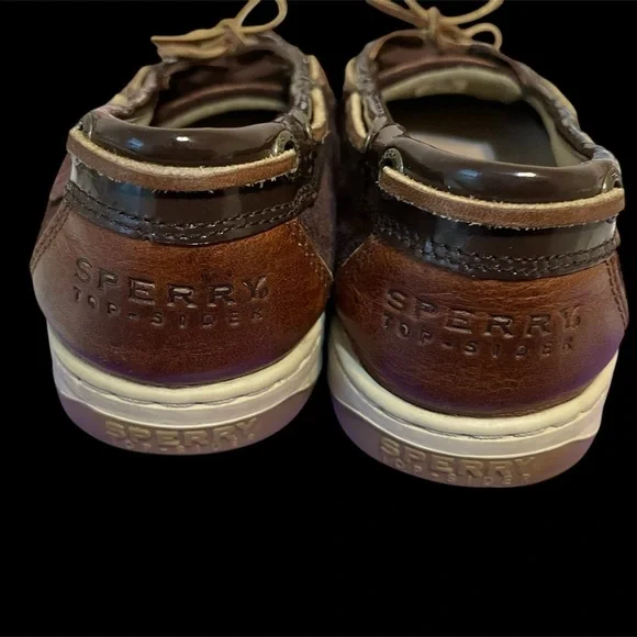3/$20 Women's Brown Leather Boat Shoes 9.5 - Picture 3 of 5